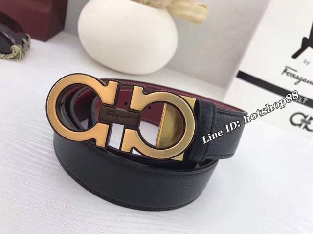 菲拉格慕專櫃款男士皮帶 Ferragamo雙面牛皮爆款腰帶  jjp2229